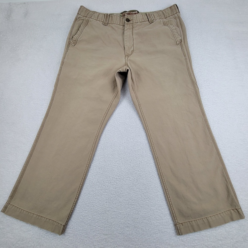 Gap Rugged Khaki Pants Mens 40x30 Beige Straight Leg Casual 100% Cotton Outdoor
